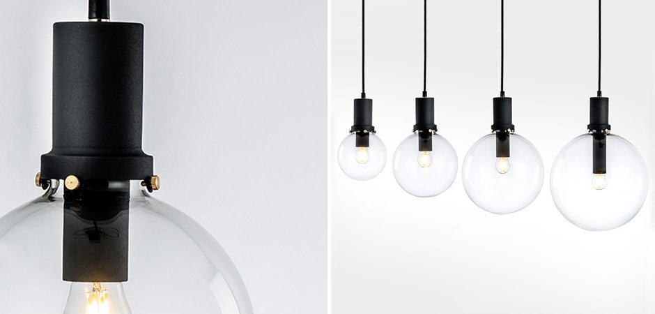 Подвесной светильник Glass Globe Black Подвесной светильник Glass Globe Black - Loft-Concept в Омске