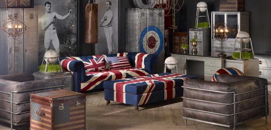 William Sofa Union Jack Velvet Andrew Martin William Sofa Union Jack Velvet Andrew Martin - Loft-Concept в Омске