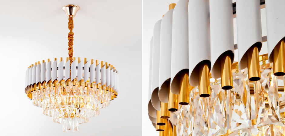 Круглая многоярусная люстра Empire Crystal Gold Круглая многоярусная люстра Empire Crystal Gold - Loft-Concept в Омске