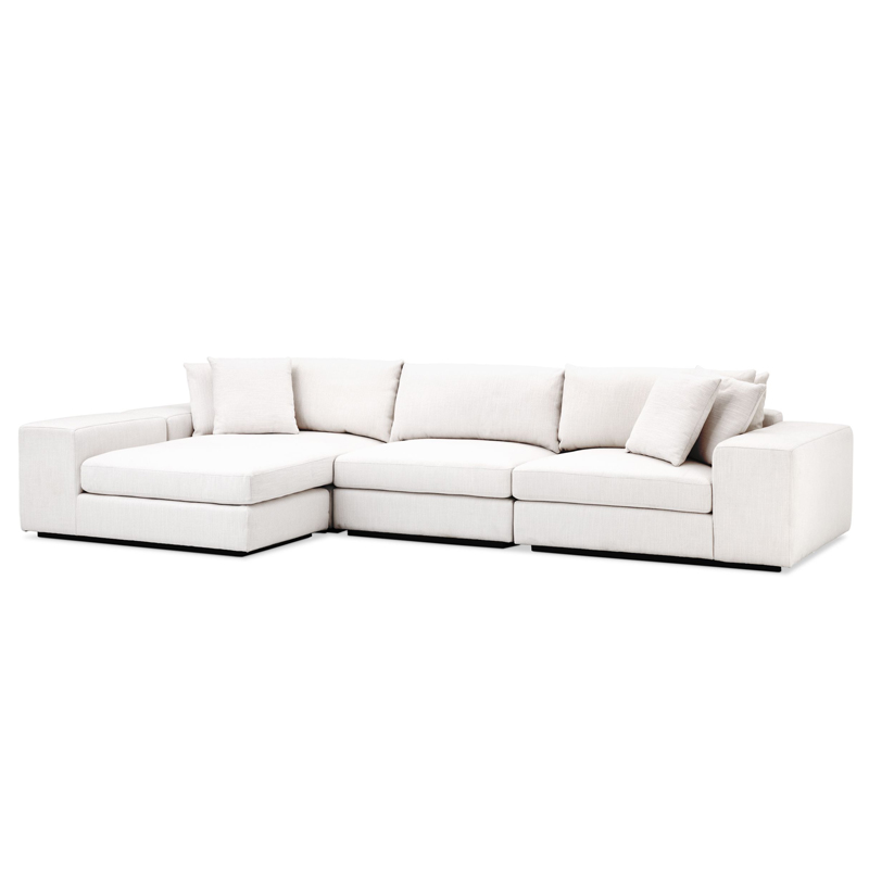 Диван Eichholtz Sofa Vista Grande Lounge white Белый Черный в Омске | Loft Concept 