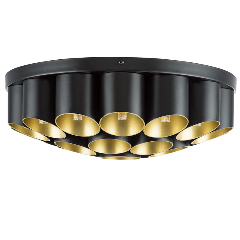 Потолочный светильник Garbi Black Pipe Organ Ceiling Lamp 22 Черный Золотой в Омске | Loft Concept 