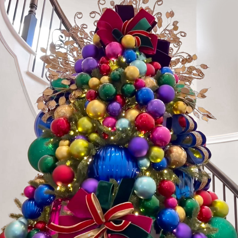 Дизайнерская Елка с Разноцветными шарами Christmas tree colorful balls Мульти в Омске | Loft Concept 