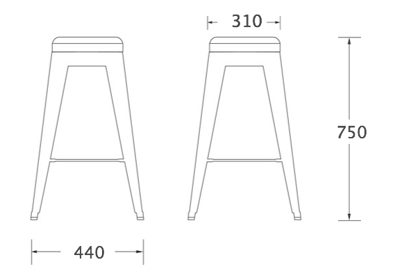 Барный стул Tolix Bar Stool 75 в Омске