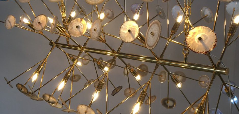Люстра Burst Chandelier Natural Agate Line Люстра Burst Chandelier Natural Agate Line - Loft-Concept в Омске