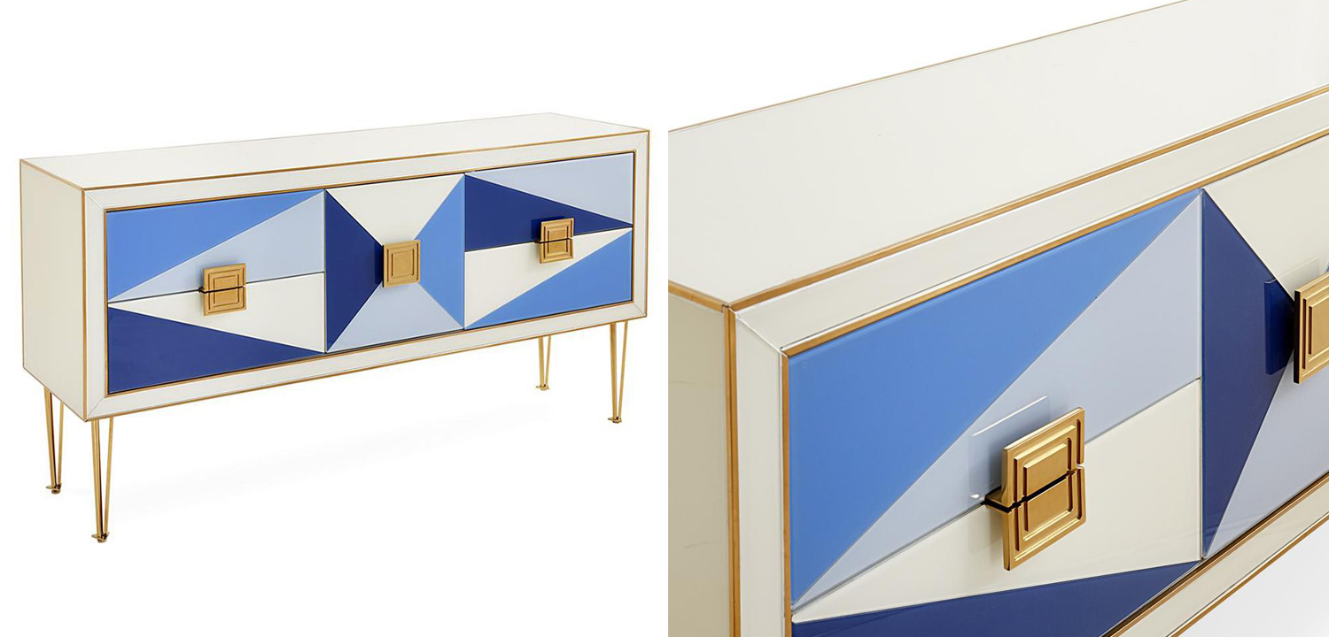 Комод JONATHAN ADLER HARLEQUIN CREDENZA - BLUE - фото