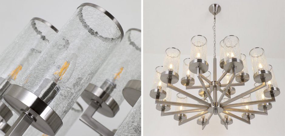 Люстра LIAISON TWO-TIER Chandelier 18 Silver Люстра LIAISON TWO-TIER Chandelier 18 Silver - Loft-Concept в Омске