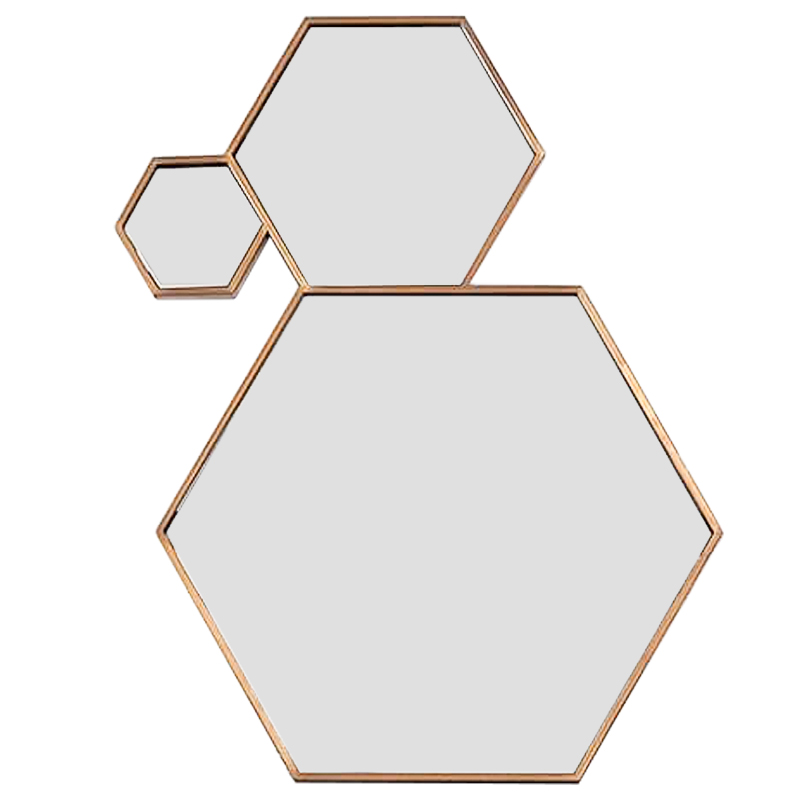 Зеркало Hexagons Mirror Бронза в Омске | Loft Concept 