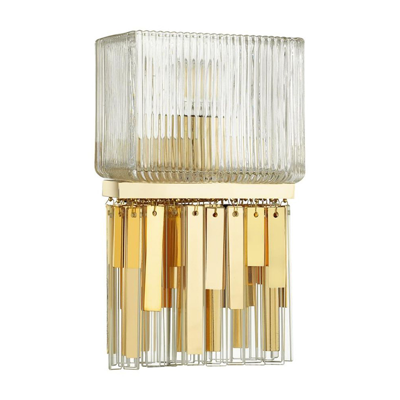 Бра Madelen Gold Wall Lamp Глянцевое золото Прозрачный (Transparent) в Омске | Loft Concept 