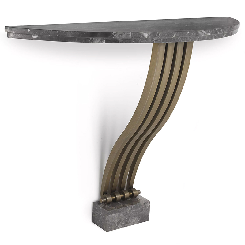 Консоль Eichholtz Console Table Renaissance Brass Серый Латунь в Омске | Loft Concept 