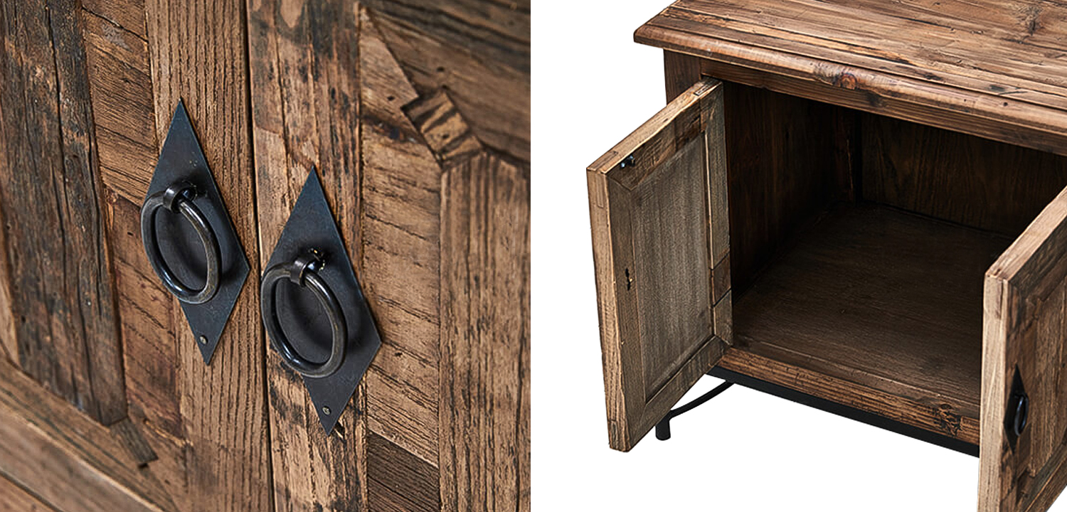 Комод длинный в стиле лофт Ennio Wood Commode - фото №1