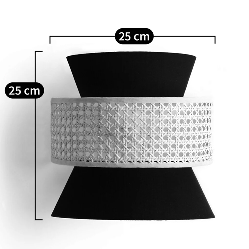 Бра с плетеным декором из ротанга Bonnie Wicker Black Wall Lamp Бра с плетеным декором из ротанга Bonnie Wicker Black Wall Lamp в Омске