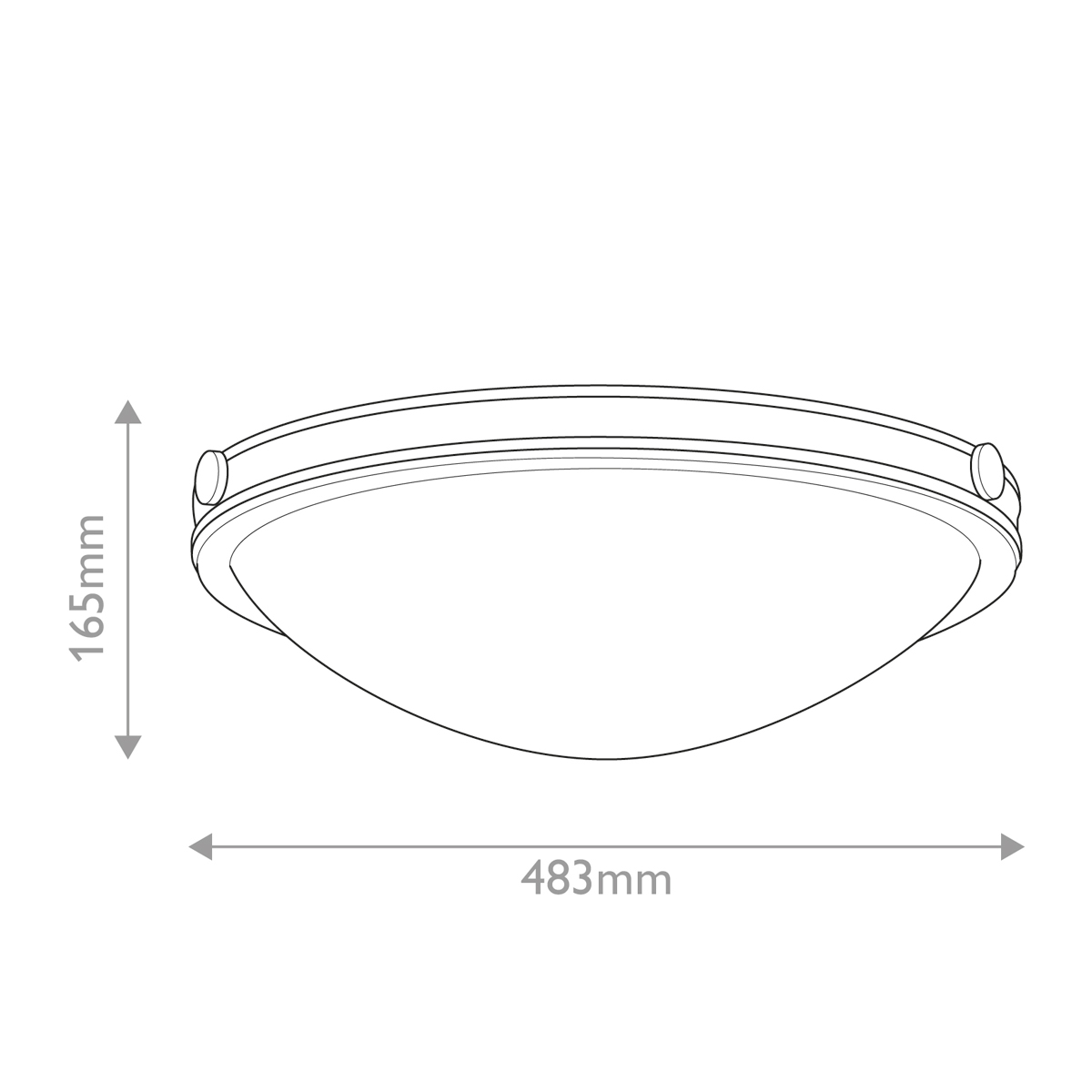 Потолочный светильник в форме неглубокой чаши с белым плафоном Hinkley в Омске