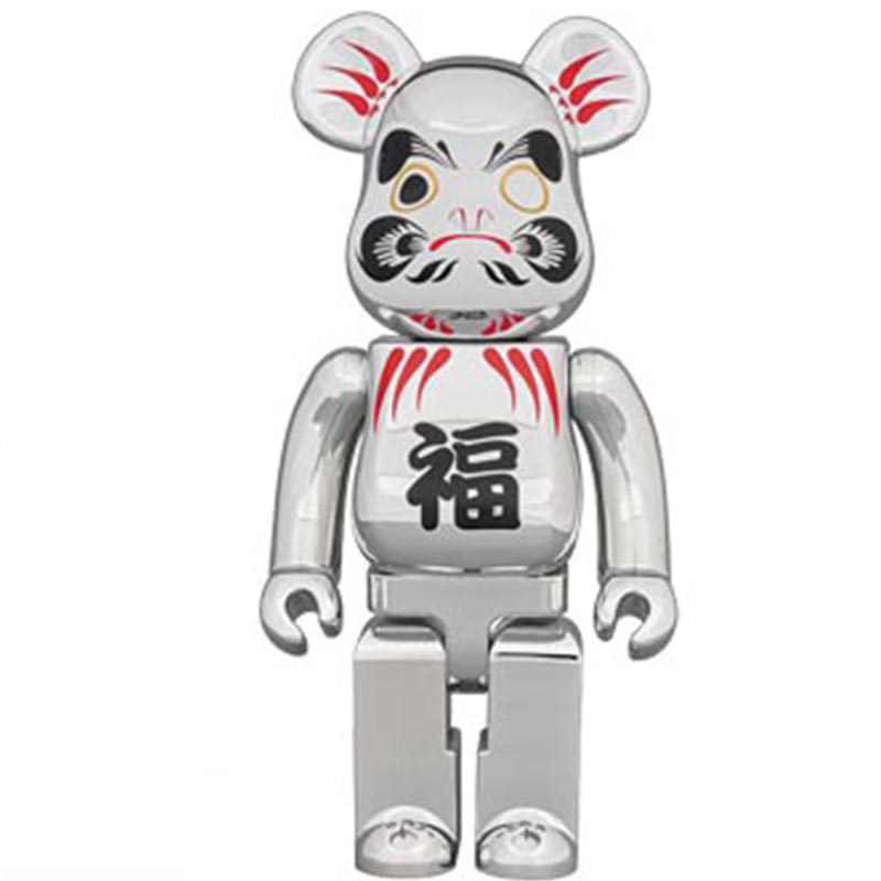 Статуэтка Bearbrick Daruma Silver Серебряный Черный Красный в Омске | Loft Concept 