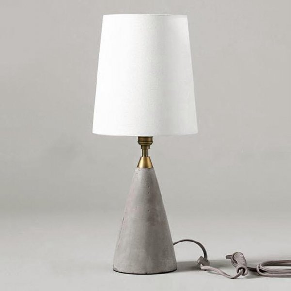 Настольная лампа Concrete Stone Table Lamp Cone Серый в Омске | Loft Concept 