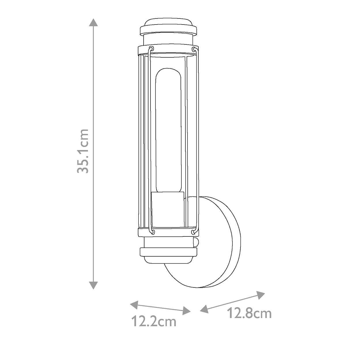 Бра для ванных комнат с прозрачным цилиндрическим плафоном на круглом основании Hinkley в Омске