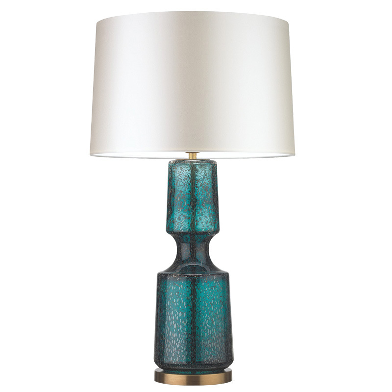 Настольная лампа Antero Teal Table Lamp Бирюзовый Молочный в Омске | Loft Concept 