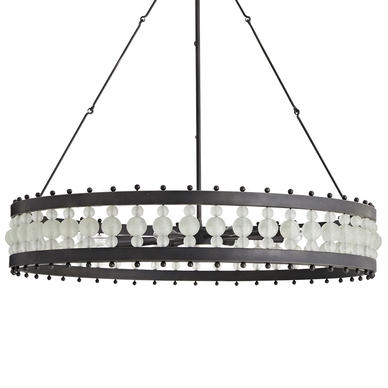 Люстра Arteriors ESME CHANDELIER Черный Прозрачный в Омске | Loft Concept 