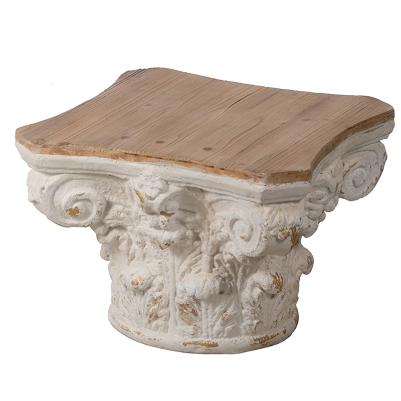 Приставной стол Ancient Roman Column Side Table Белый в Омске | Loft Concept 