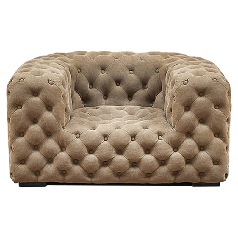 Кресло Soho Tufted Beige Armchair Бежевый в Омске | Loft Concept 