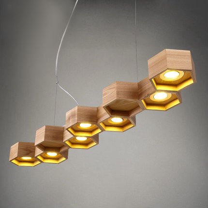 Люстра Honeycomb 7 Loft Wooden Ecolight  в Омске | Loft Concept 