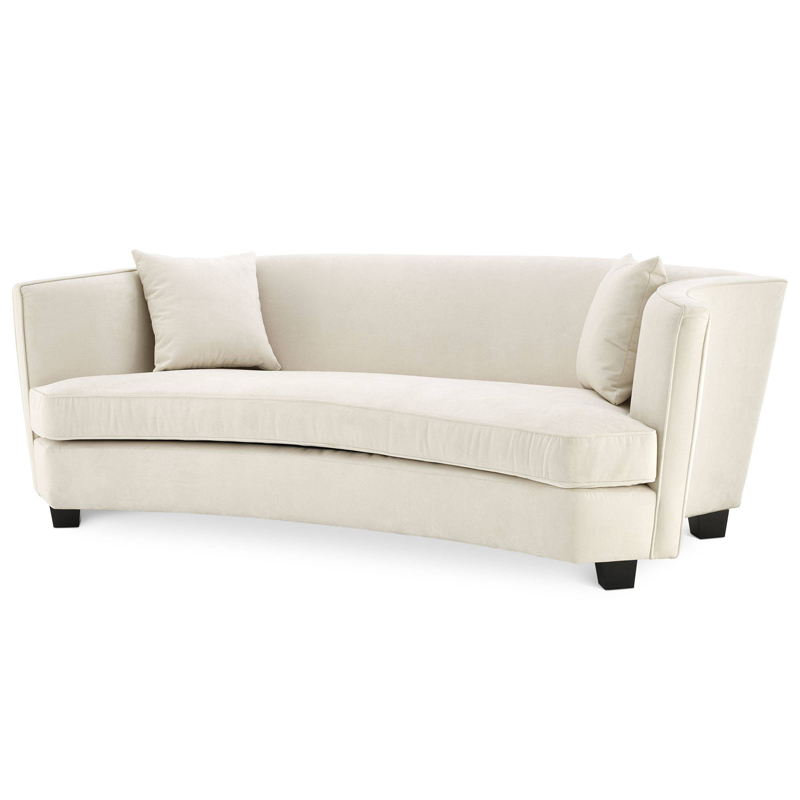 Диван Eichholtz Sofa Jiulietta 3 ivory ( слоновая кость ) Черный в Омске | Loft Concept 