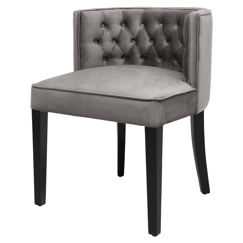 Стул Eichholtz Dining Chair Dearborn grey Серый Черный в Омске | Loft Concept 