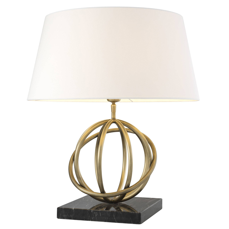 Настольная лампа Eichholtz Table Lamp Edition Белый Черный Латунь Античная полированная в Омске | Loft Concept 