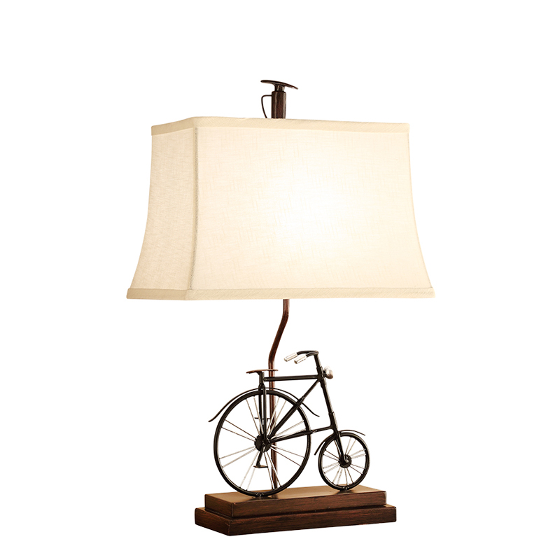 Настольная лампа Bike Table Lamp Черный Белый Коричневый в Омске | Loft Concept 