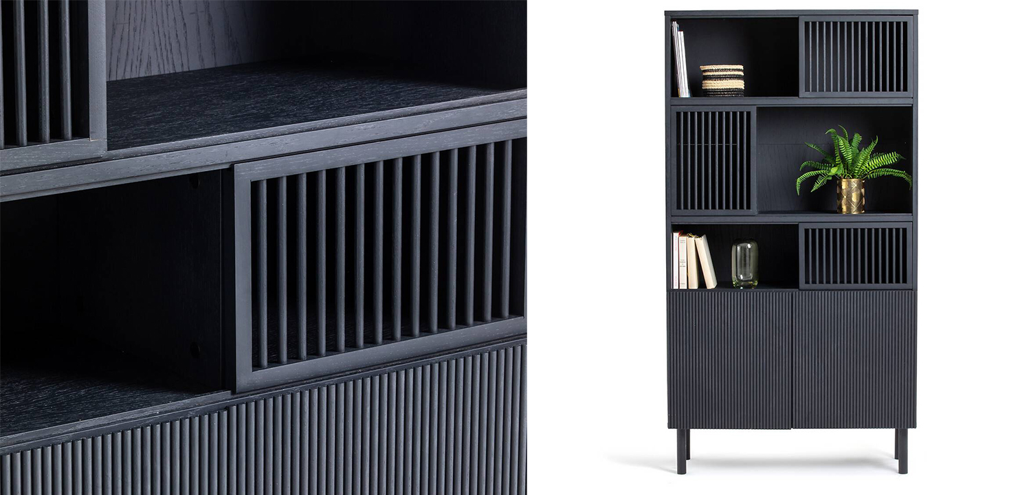 Шкаф-стеллаж Gutter and Lattice Black - фото №1