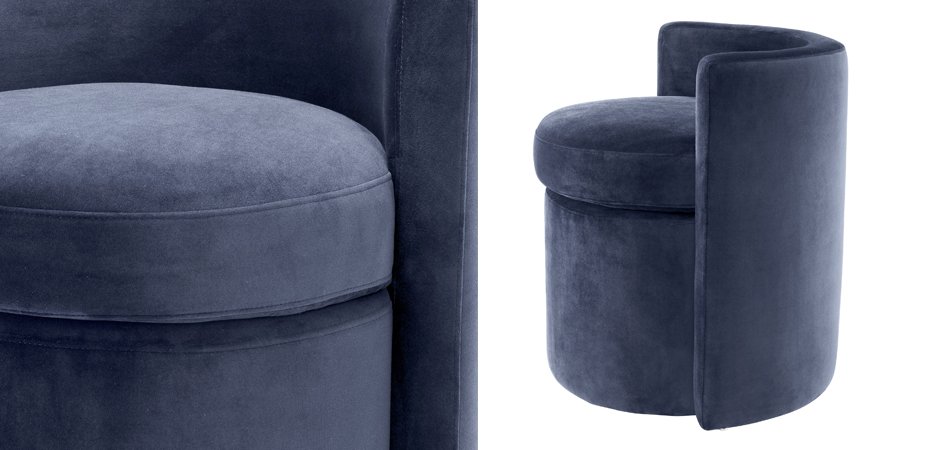 Кресло Eichholtz Stool Arcadia midnight blue - Loft-Concept в Омске