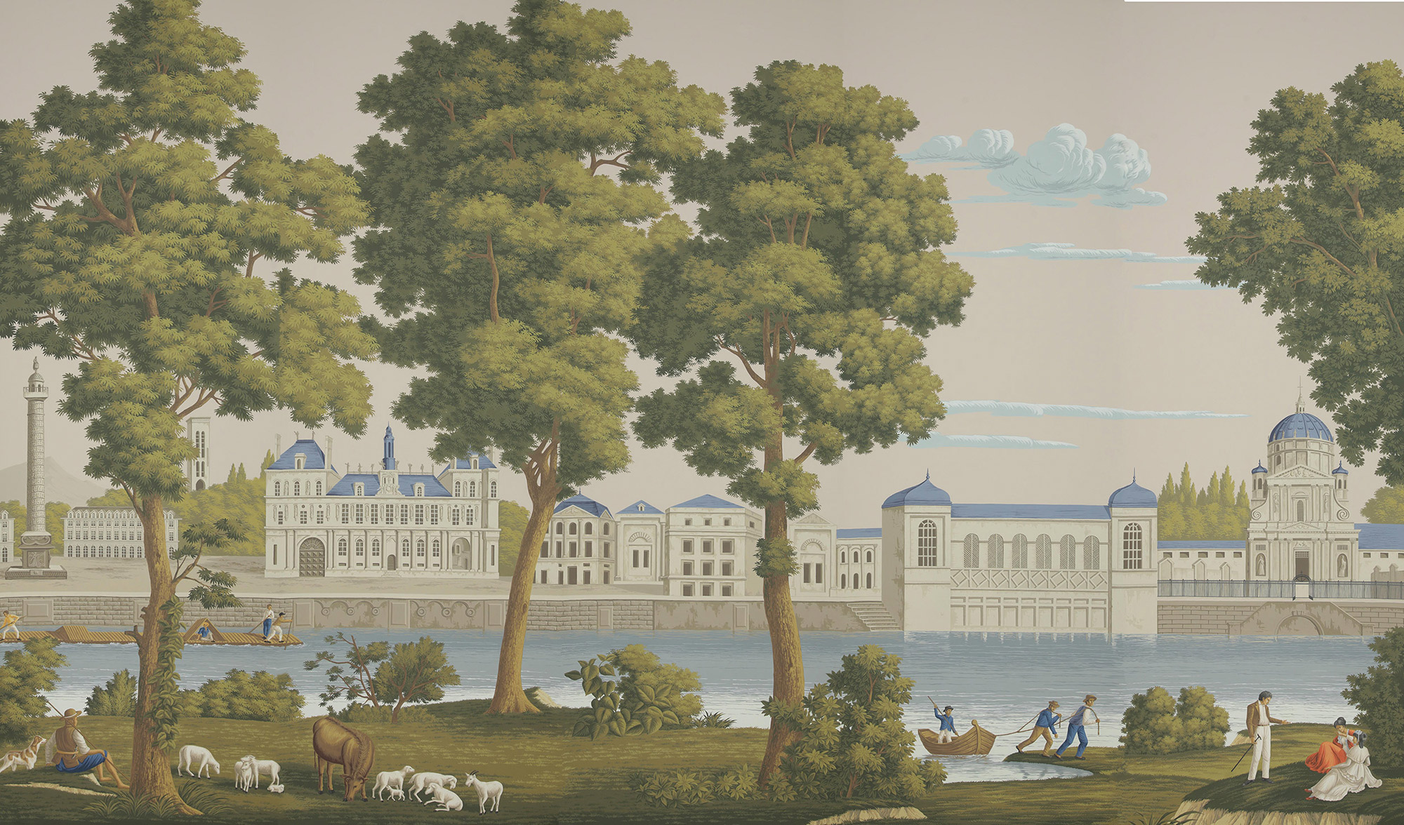 Обои ручная роспись Monuments of Paris Roberts on scenic paper Обои ручная роспись Monuments of Paris Roberts on scenic paper - постер Loft-Concept в Омске