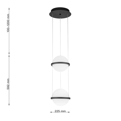 Подвесной светильник с плафонами в форме шаров Pots light в Омске