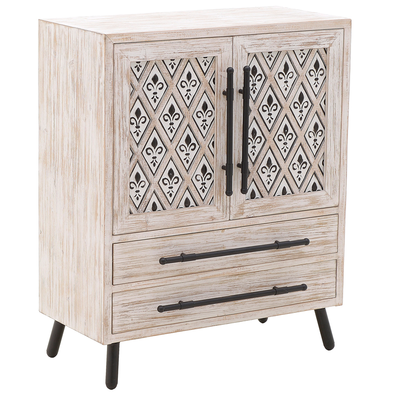 Комод Jerrick Provence Chest of Drawers Черный Бежево-серый в Омске | Loft Concept 