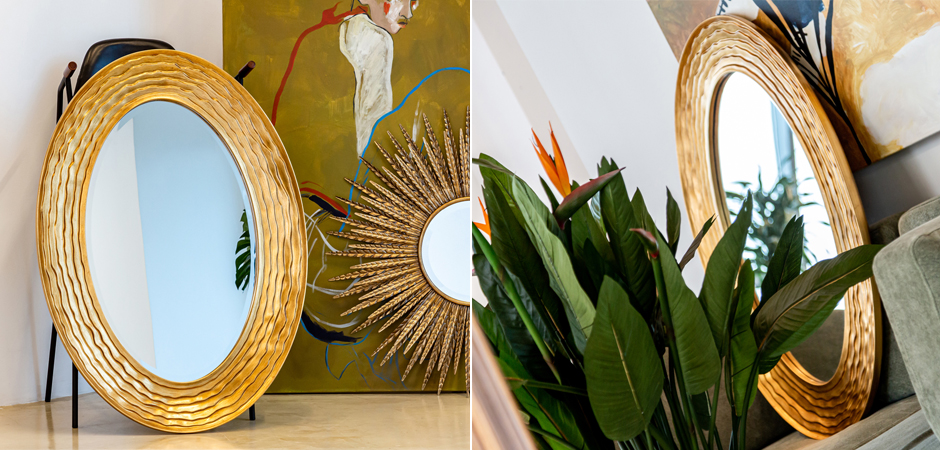 Зеркало Golden Waves Oval Mirror Зеркало Golden Waves Oval Mirror - Loft-Concept в Омске