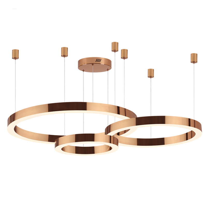 Люстра 3 Bronze Ring Horizontal Бронза в Омске | Loft Concept 