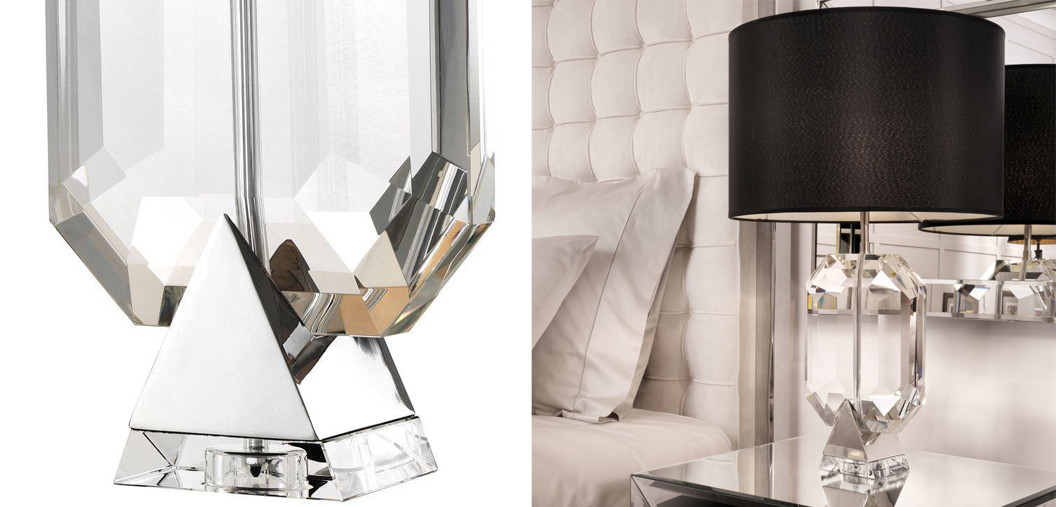 Настольная лампа Eichholtz Table Lamp Emerald Nickel & black - фото