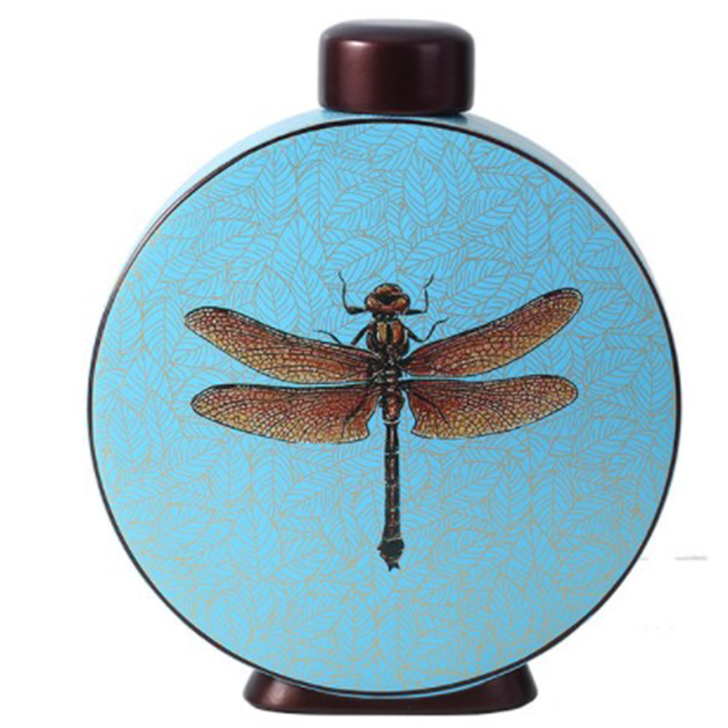 Ваза Blue Vase Dragonfly Голубой Коричневый в Омске | Loft Concept 