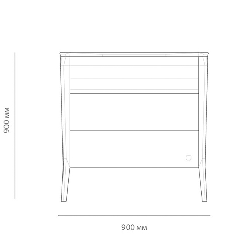 Комод из массива дуба с 3-мя ящиками Tasteful Furniture в Омске