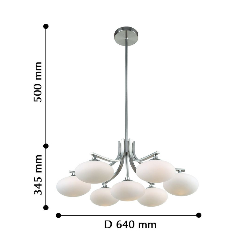 Люстра с овальными белыми плафонами Mushrooms Lamp в Омске