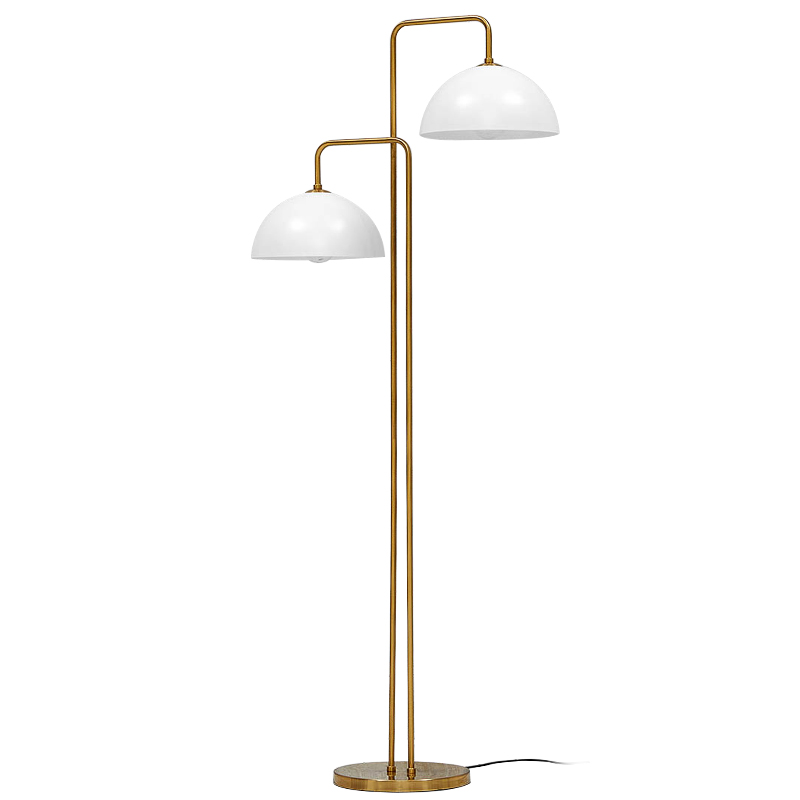 Торшер Haworth Floor Lamp Золотой Белый в Омске | Loft Concept 