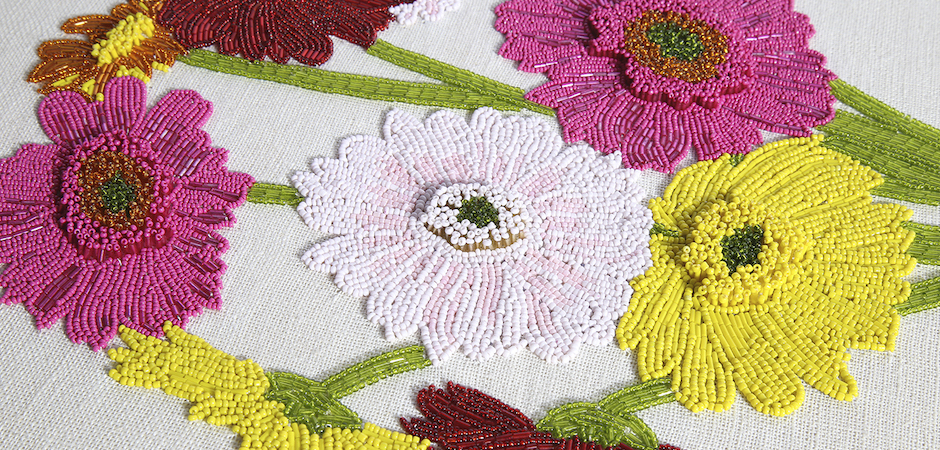 Панно Jonathan Adler FLOWER BEADED WALL ART Панно Jonathan Adler FLOWER BEADED WALL ART - Loft-Concept в Омске