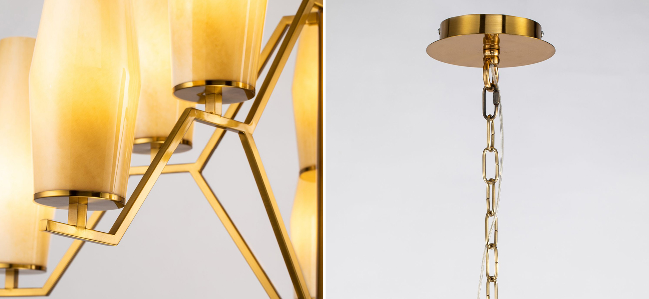 Люстра с выдувными плафонами кремового цвета Creamy - фото №1