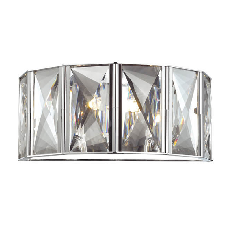 Бра Tiers Crystal Light Chrome Хром Прозрачный (Transparent) в Омске | Loft Concept 