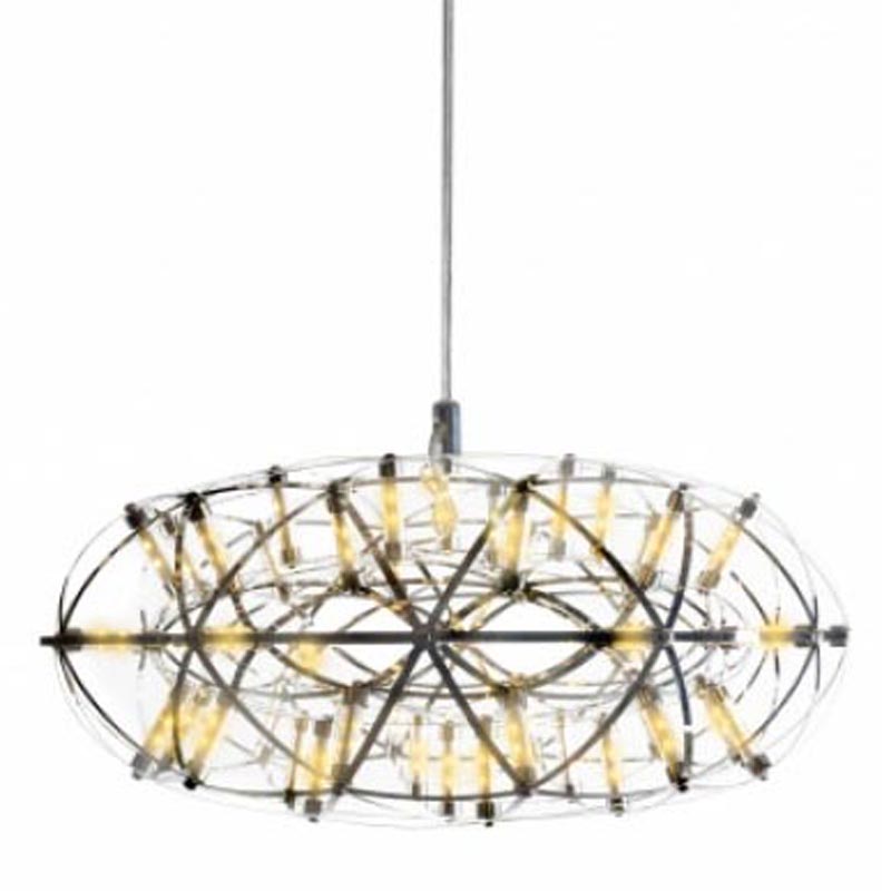 Люстра Moooi 3D Sphere Oval Yellow lamp S Хром в Омске | Loft Concept 