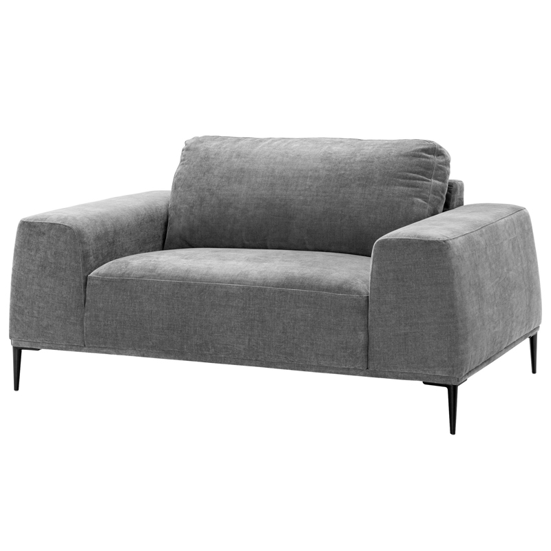 Кресло Eichholtz Loveseat Montado grey Серый Черный в Омске | Loft Concept 