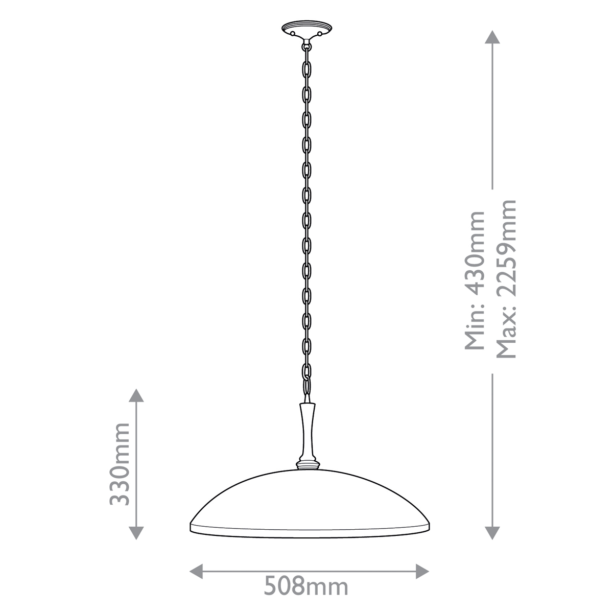 Подвесной светильник с широким куполообразным плафоном Kichler в Омске