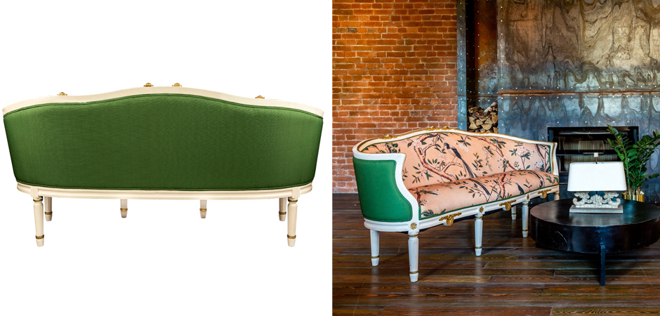Диван Beige and Green Chinoiserie Sofa - фото №1