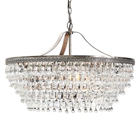 Люстра Clarissa Glass Drop Petite Round Chandelier Темная бронза винтаж в Омске | Loft Concept 