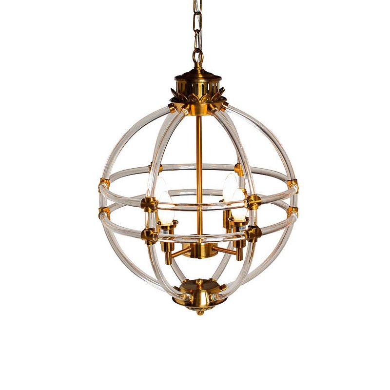 Люстра Eichholtz Chandelier Impero Gold Золотой Прозрачный в Омске | Loft Concept 