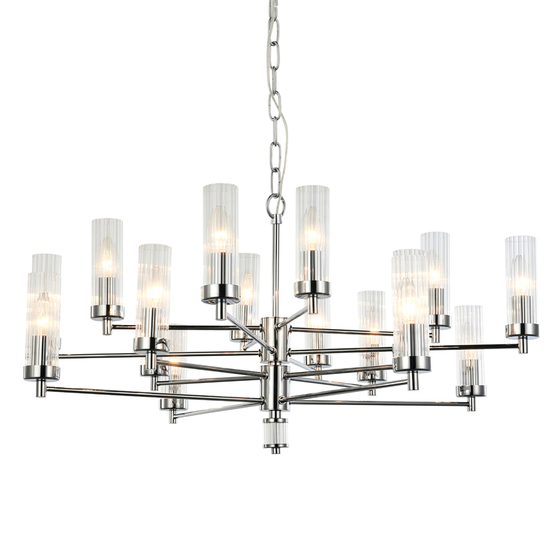 Люстра Jeanette Chandelier Chromium 85 Хром Прозрачный в Омске | Loft Concept 